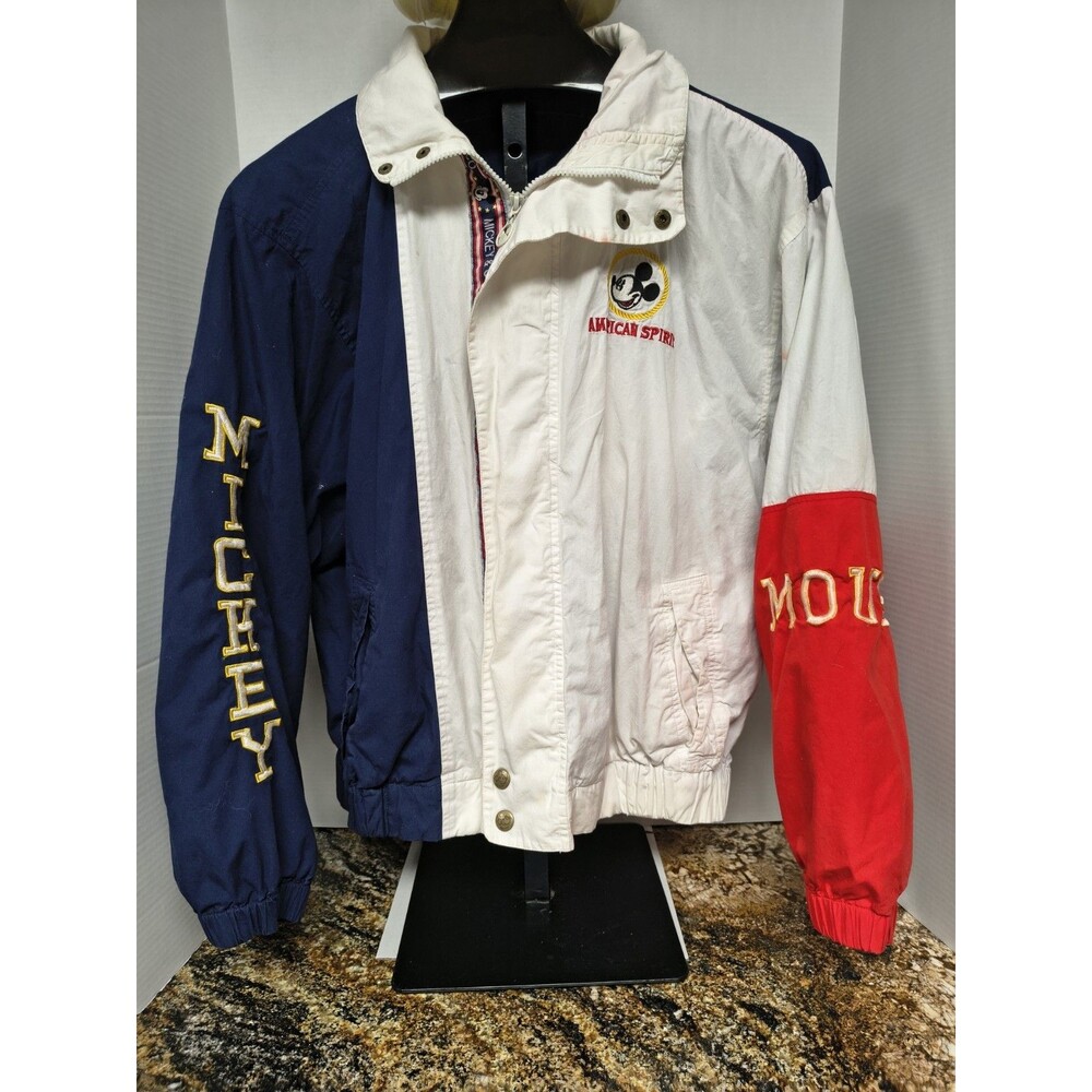 Vtg Mickey And Co American Spirit Red White And Blue Jacket And Vintage Hat